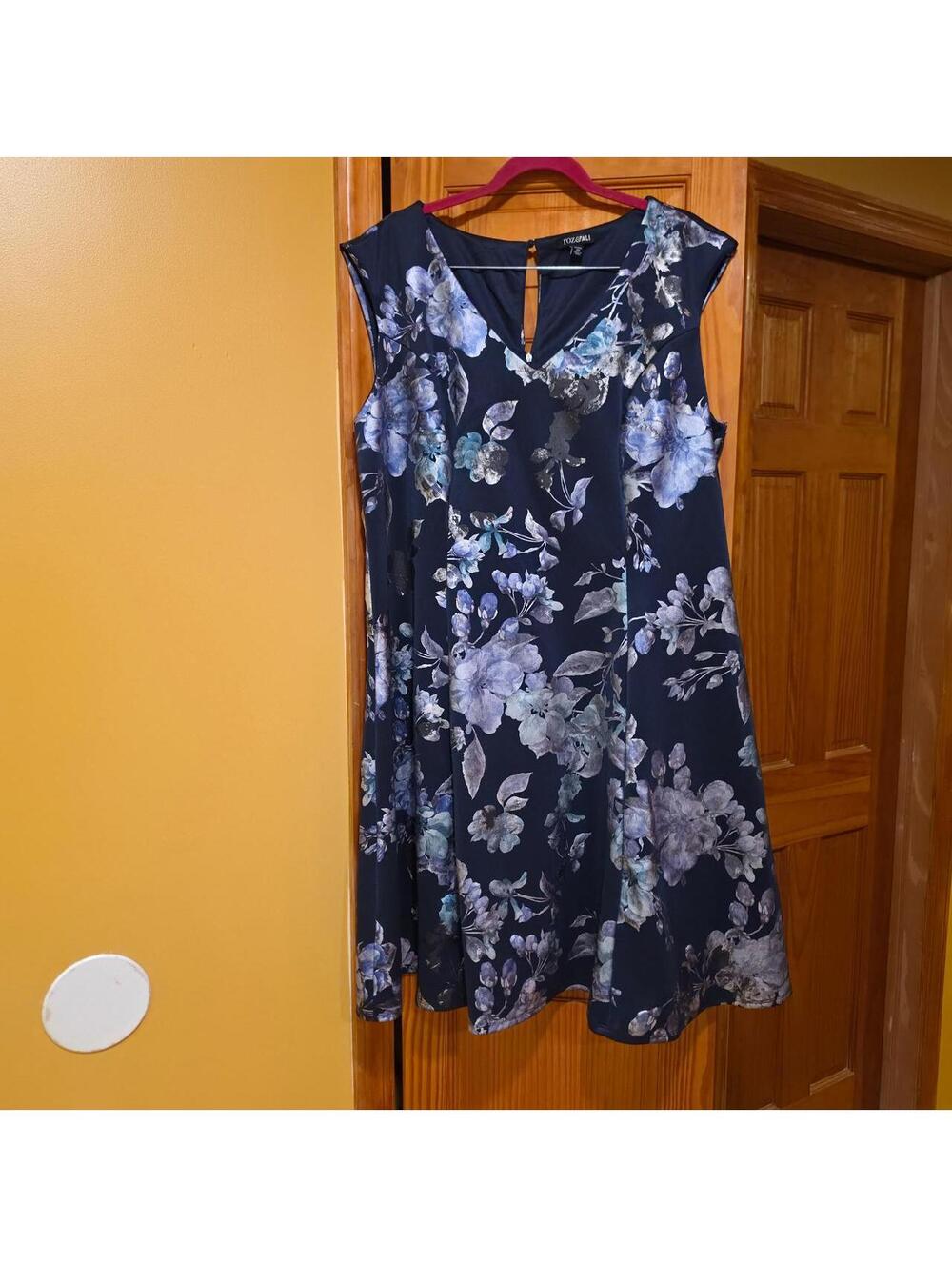 Women's Blue and Navy Dress